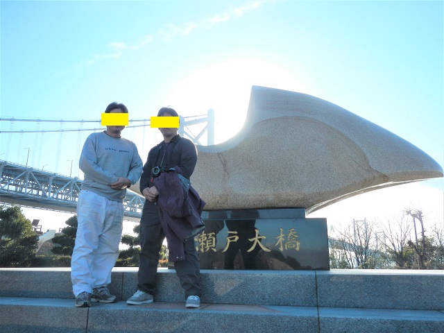 きら→さん(右)とあいあん at 瀬戸大橋